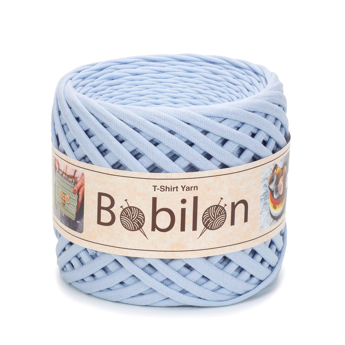 T-shirt yarn, Micro 3-5 mm, Sky Blue