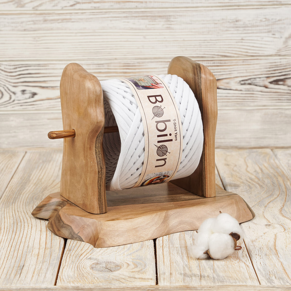 T-shirt yarn, Medium 7-9 mm, Snow White