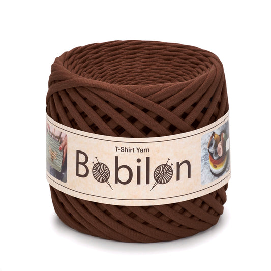 T-shirt yarn, Medium 7-9 mm, Sweet Brownie