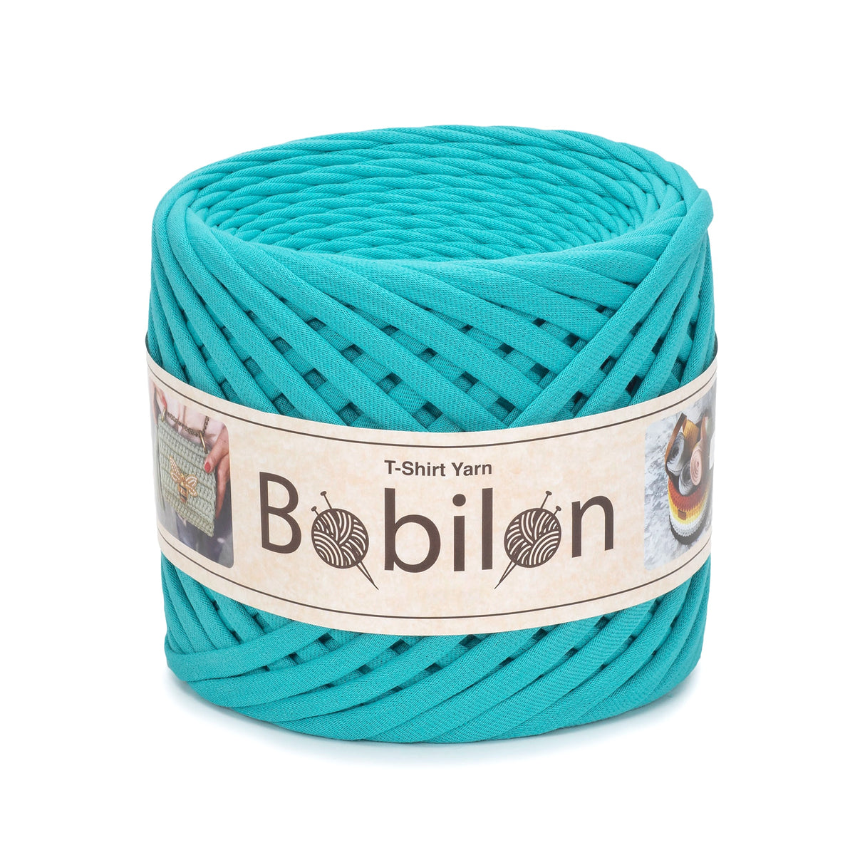T-shirt yarn, Micro 3-5 mm, Tiffany