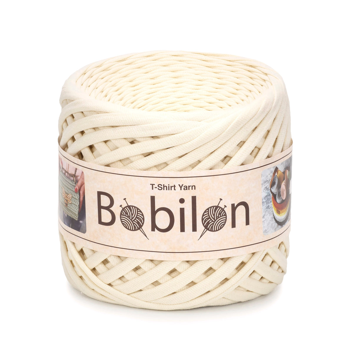 T-shirt yarn, Medium 7-9 mm, Vanilla