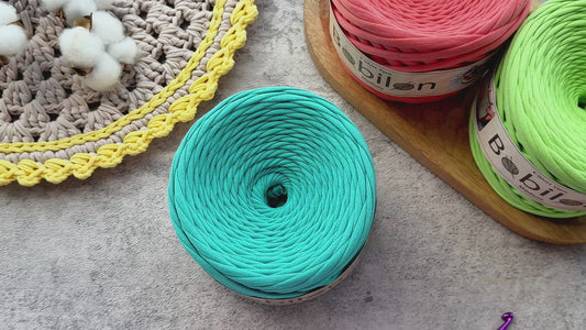 T-shirt yarn, Medium 7-9 mm, Tiffany