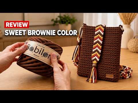 T-shirt yarn, Medium 7-9 mm, Sweet Brownie