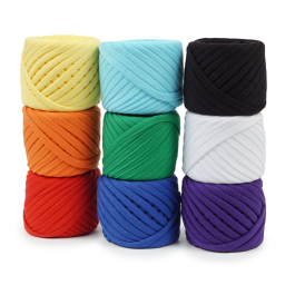 multiple use t-shirt colorful yarn crochet